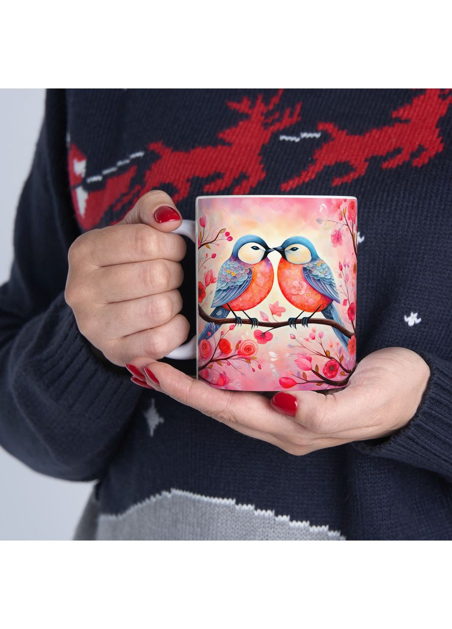 Керамічна чашка з дизайном "Пташки на гілці" No Brand (368671917)