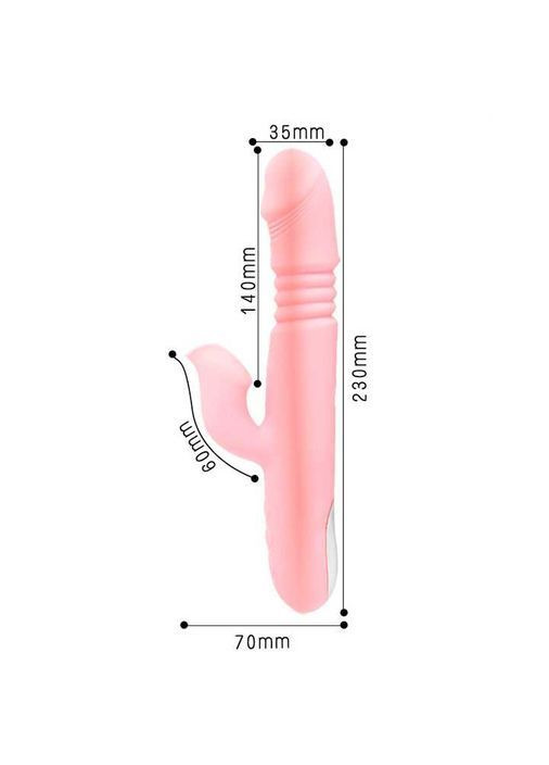 Вібратор із поступальними рухами та підігрівом Pretty Love - Рожевий - Вібратори No Brand (367166097)