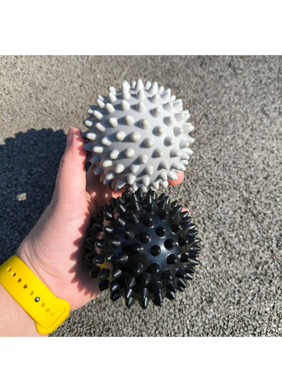 М'яч масажний d 9 см жорсткий ненадувний чорний A-V9 SNS (361033993)