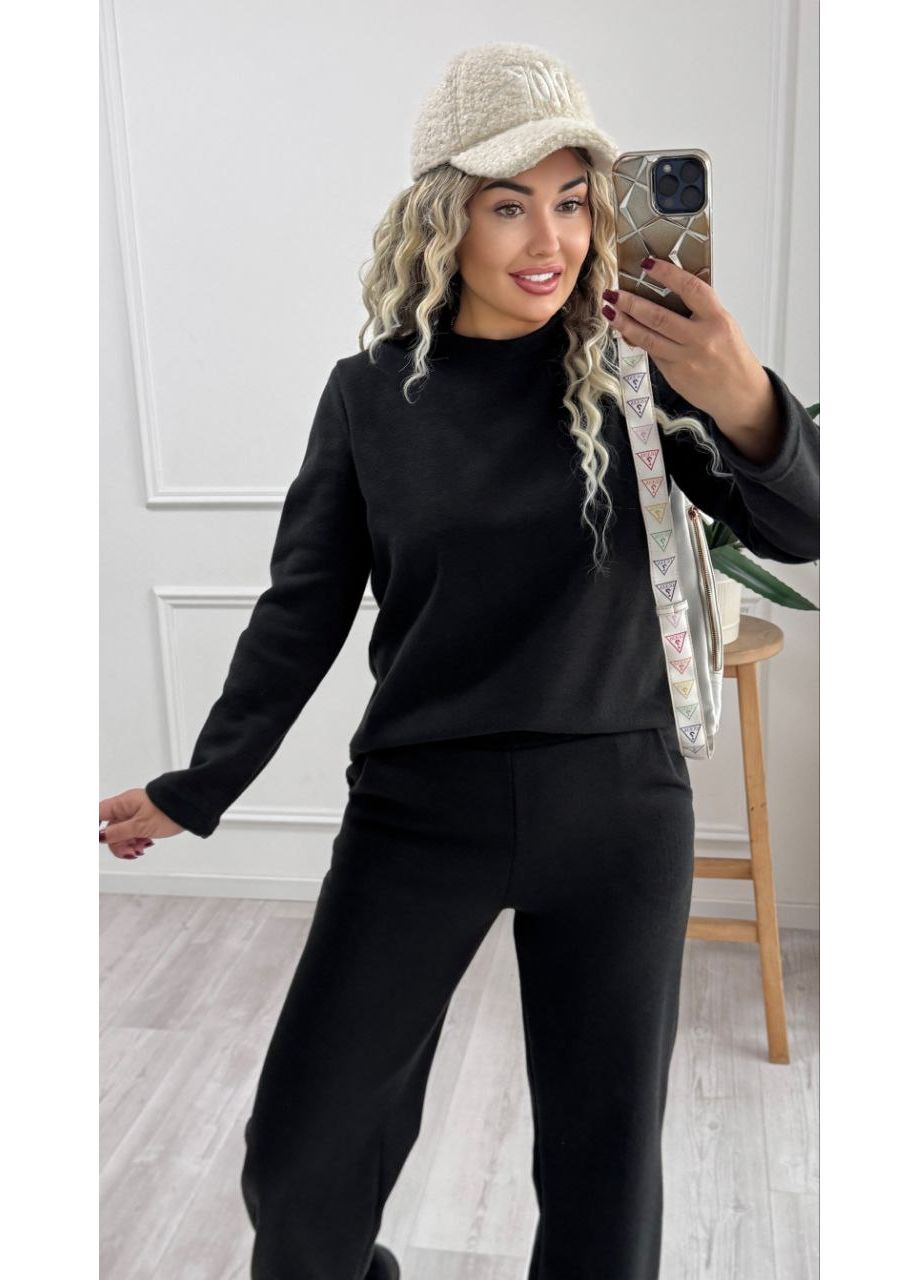 Теплий жiночий костюм чорного кольору 35459 Fashion (365254518)