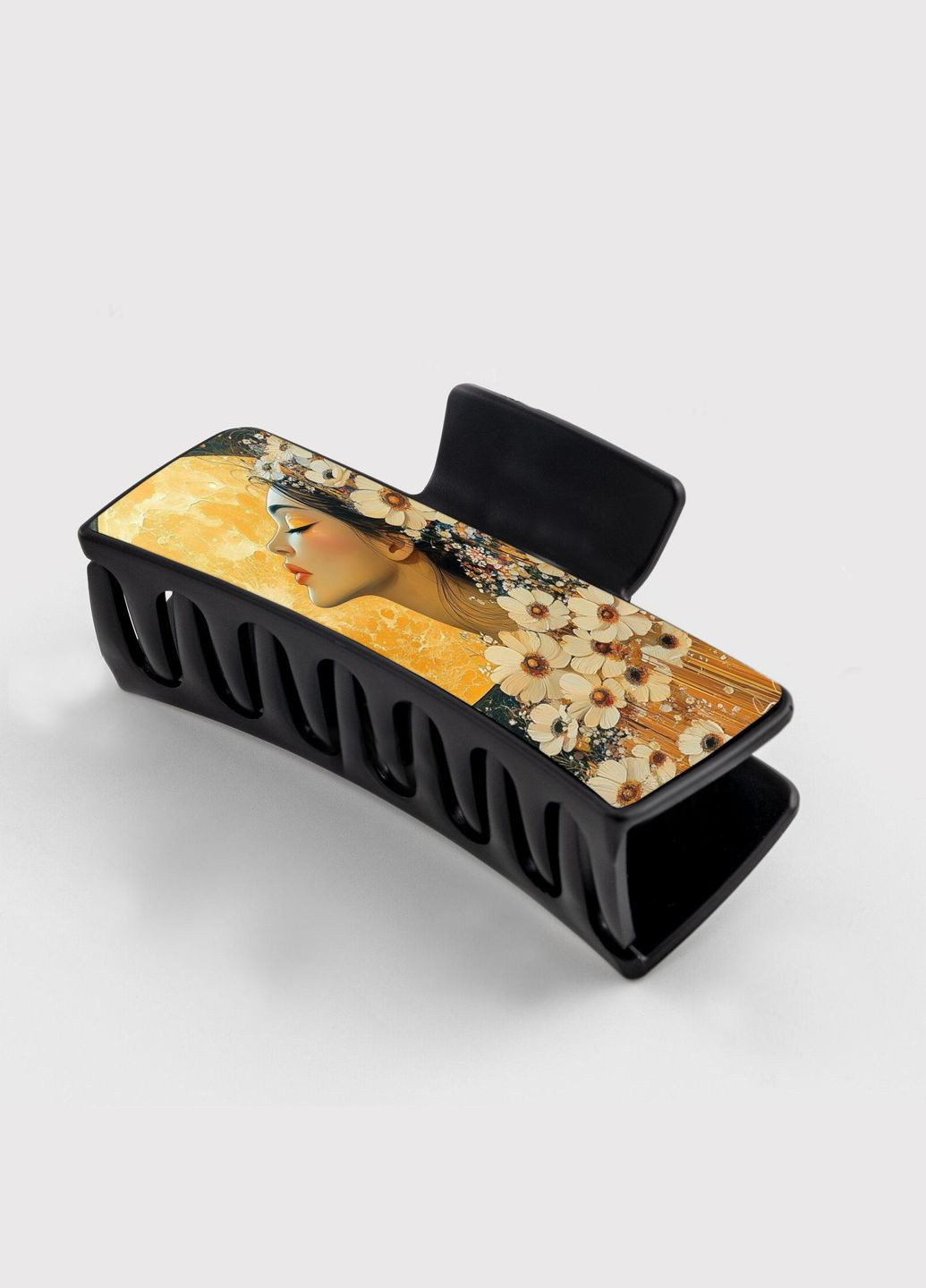 Заколка крабик для волос женская зажим шпилька Девушка #005 черная No Brand (315631181)