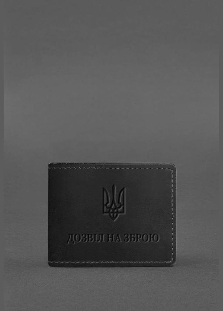 Кожаная обложка для разрешения на оружие черная Crazy Horse (A-027843) BlankNote (329186831)