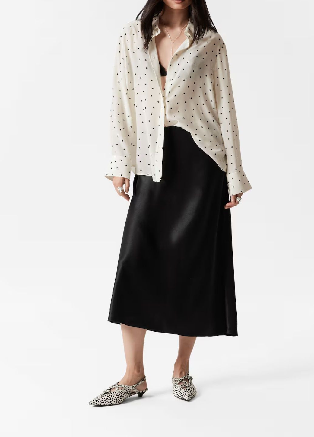 Черная праздничный однотонная юбка & Other Stories