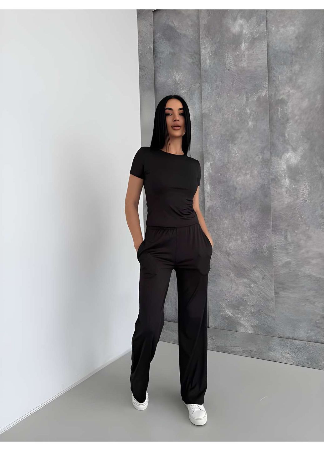 Рожевий костюм трійка штани + лонгслів + футболка, жіночий костюм 3 в 1 з мікродайвінгу, е... Україна (355059433)