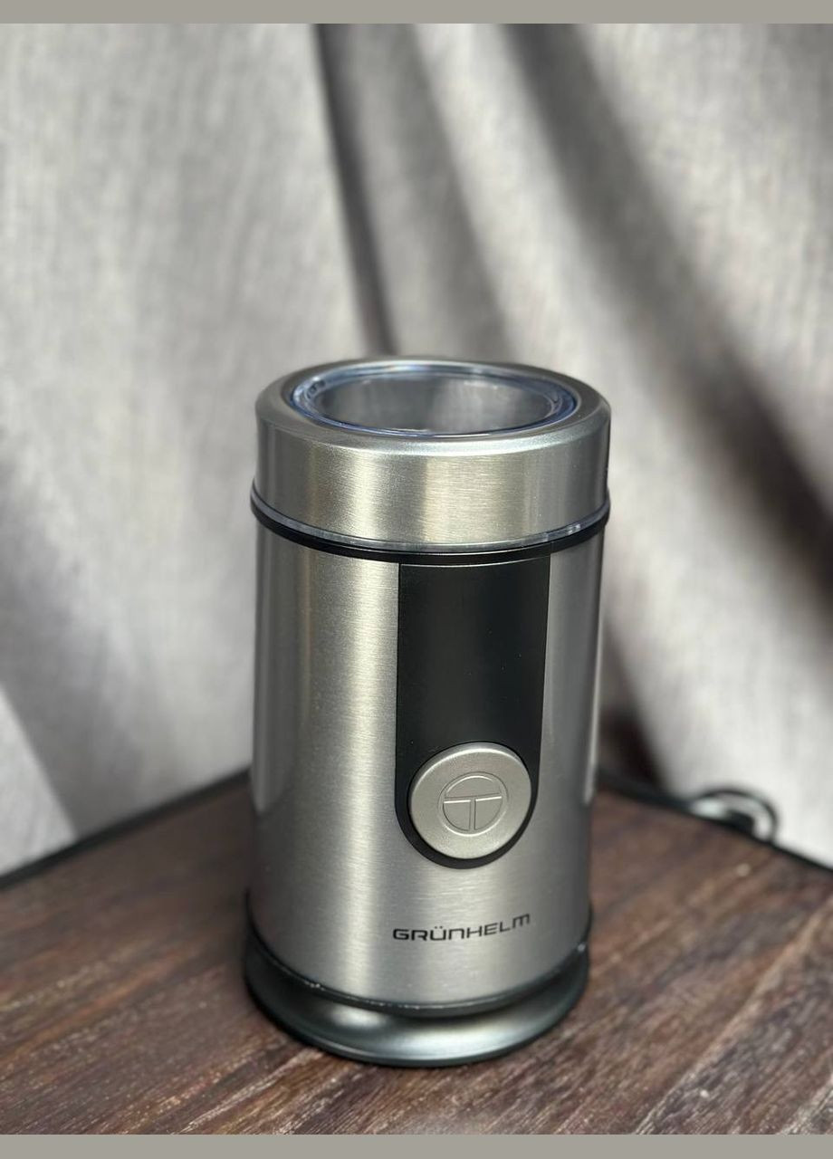 Електрична роторна кавомолка подрібнювач кавових зерен GС-3072S 300 Вт 3 ступеня помелу Сіра Grunhelm (316108718)
