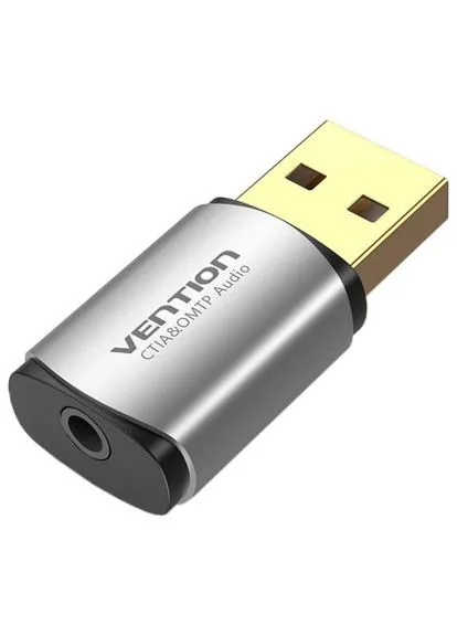 Звуковая карта Audio USB 1x3,5mm jack 4pin Metal (OMTP-CTIA) (CDLH0) Vention Audio USB 1х3, 5mm jack 4pin Metal (OMTP-CTIA) (380217565)