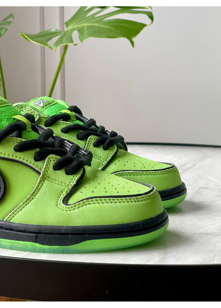 Лайм Осінні кросівки чоловічі і жіночі nike sb dunk low the powerpuff girls buttercup | найк сб данк лайм No Brand