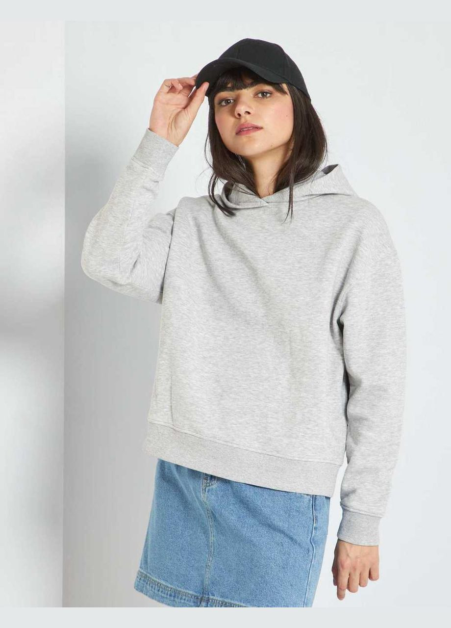 Худи флис,серый меланж, Kiabi (277693985)