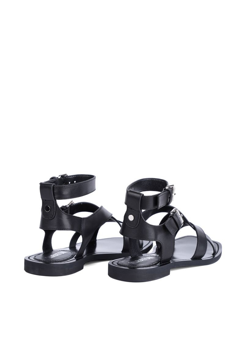 Черные женские сандалии 2517-22-1 черный кожа MIRATON