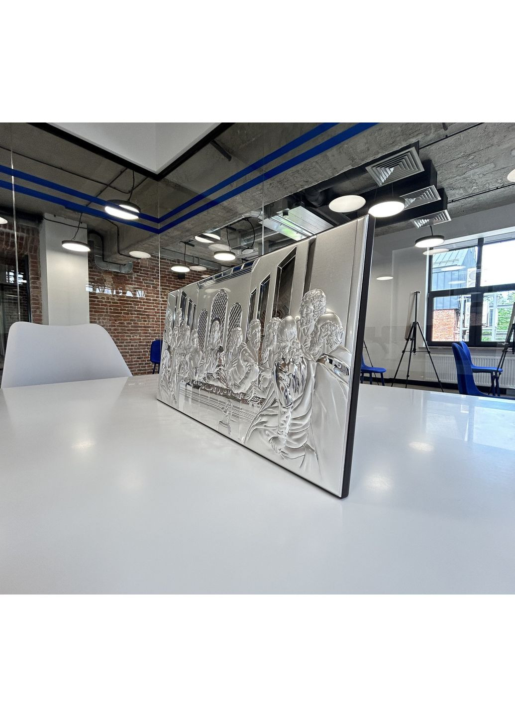 Срібна ікона картина Тайна Вечеря (65 x 32 см) 81237 8L Valenti (337363332)