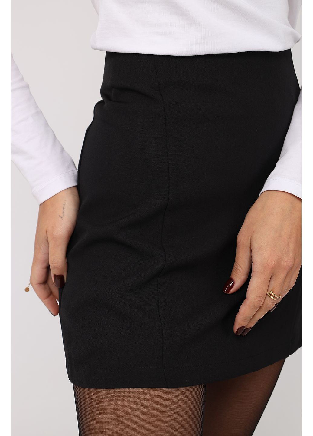 Спідниця трапеція жіноча колір чорний CB-00283835 Yuki (362413441)