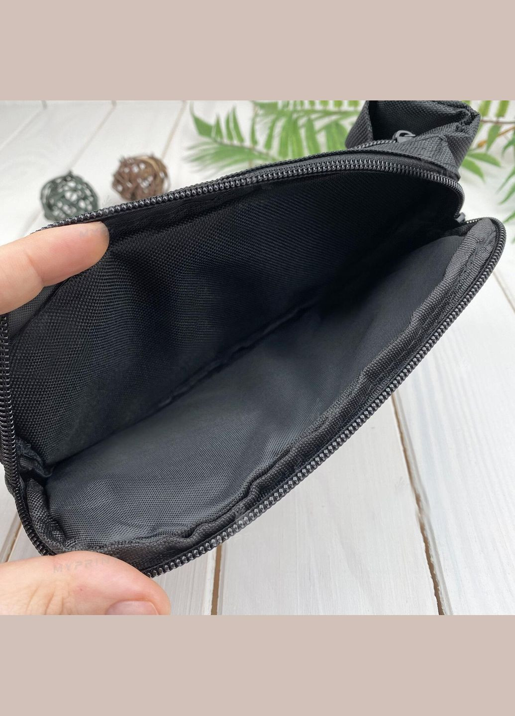 Сумка на пояс (через плечо) бананка, аниме Тетрадь смерти #003 унисекс, 14*22 см, черный No Brand (316119519)