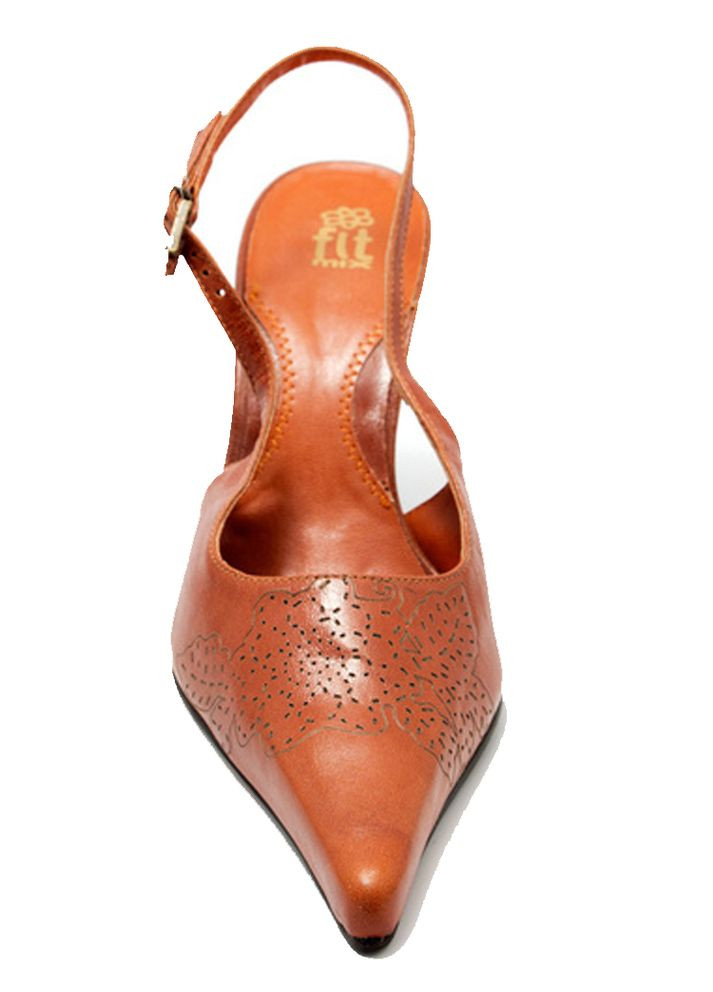 Fit Mix Жіночі шкіряні туфлі на середньому підборі Темно-бежевий темно-бежевий з, — демісезон (341322194)