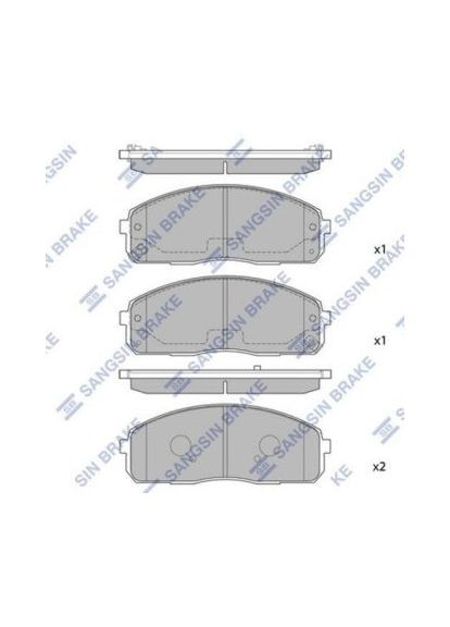 Комплект гальмівних колодок - дискові HI-Q (365726493)