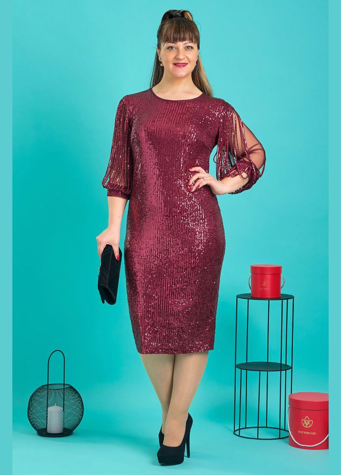 Бордова плаття 142910-4 Alenka Plus