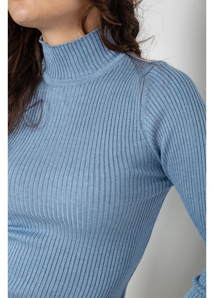 Синий демисезонный женская водолазка в рубчик, 214r91306 Ager