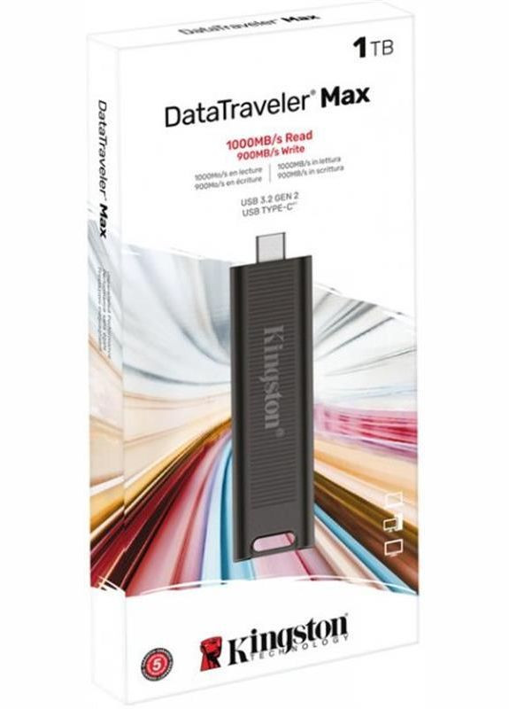 Флеш-накопичувач USB3.2 1TB Type-C DataTraveler Max Black (DTMAX/1TB) Kingston (332974660)