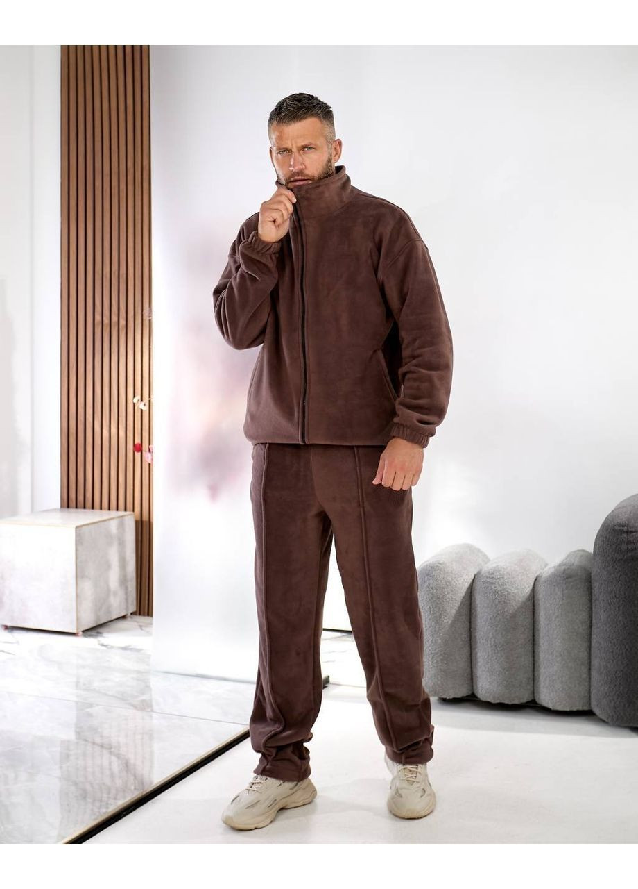 Коричневий демісезонний костюм (штани, кофта), колір коричневий Fashion