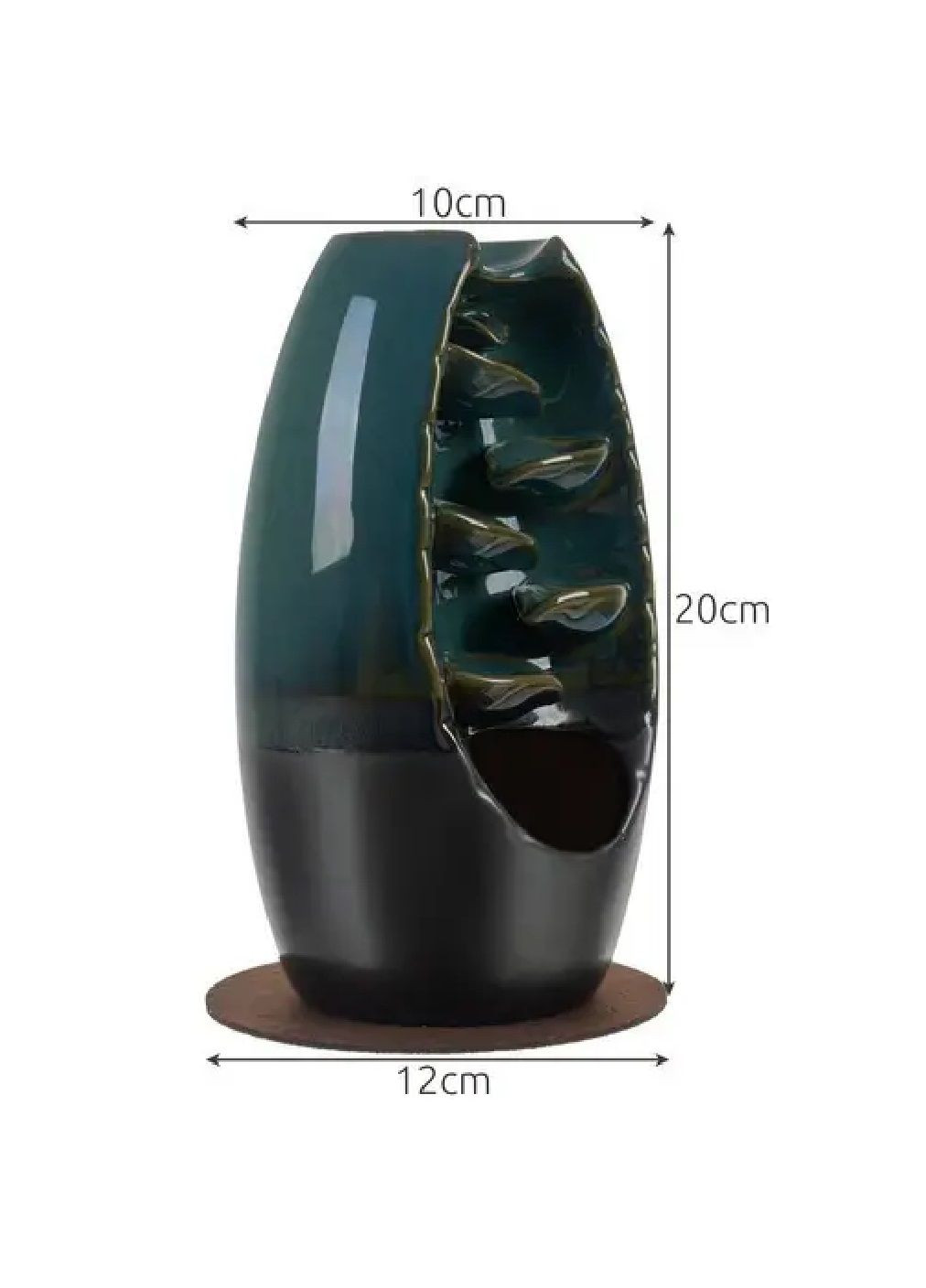 Комплект набір ароматичний керамічний камін водоспад аромалампа з ароматичними конусами 10х20х12 см (476413-Prob) Unbranded (280940083)
