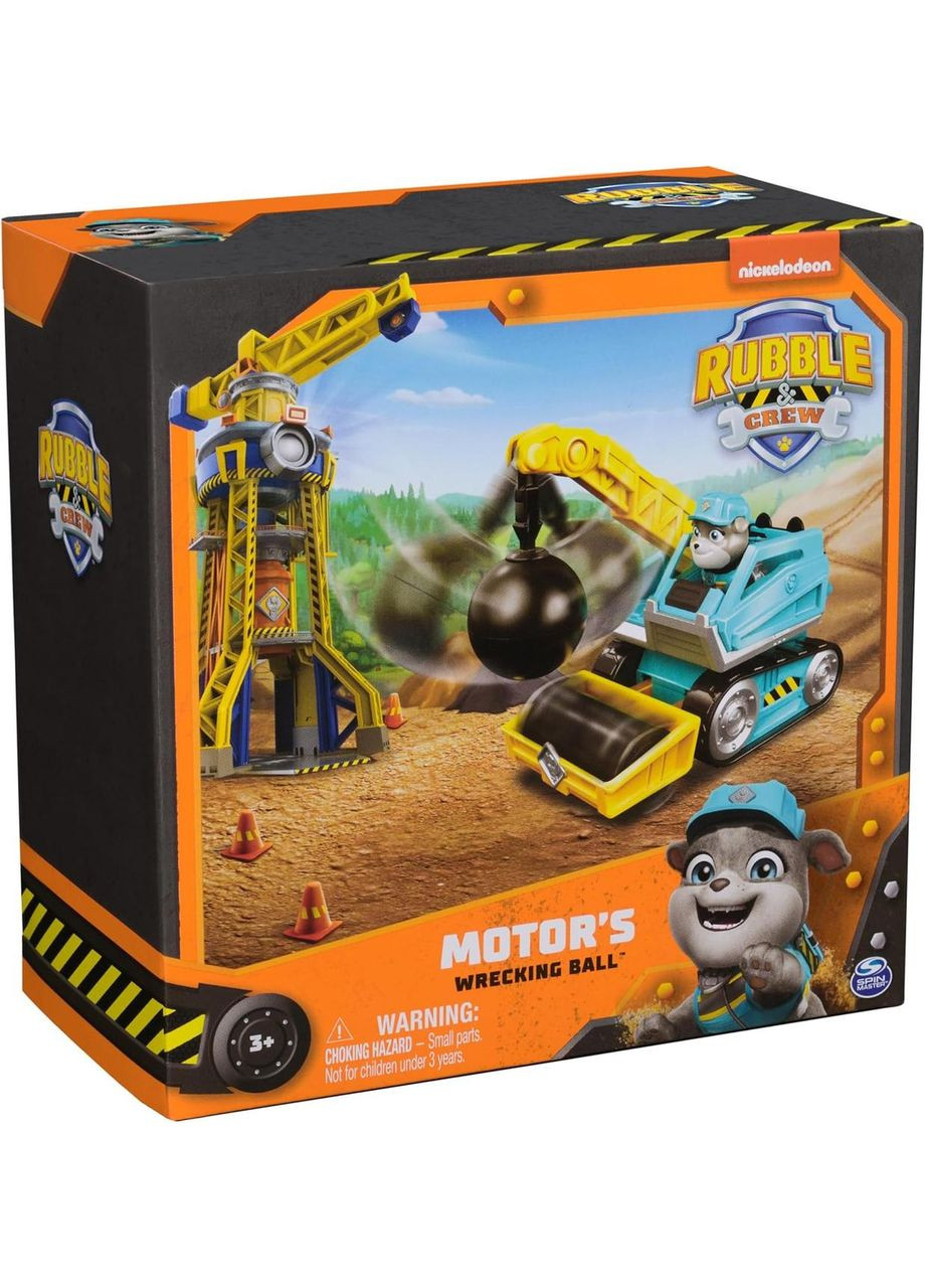 Щенячий патруль Кремез і команда Кульовий таран і фігурка Мотор Paw Patrol Rubble & Crew Motor’s Wrecking Ball Spin Master (365251703)