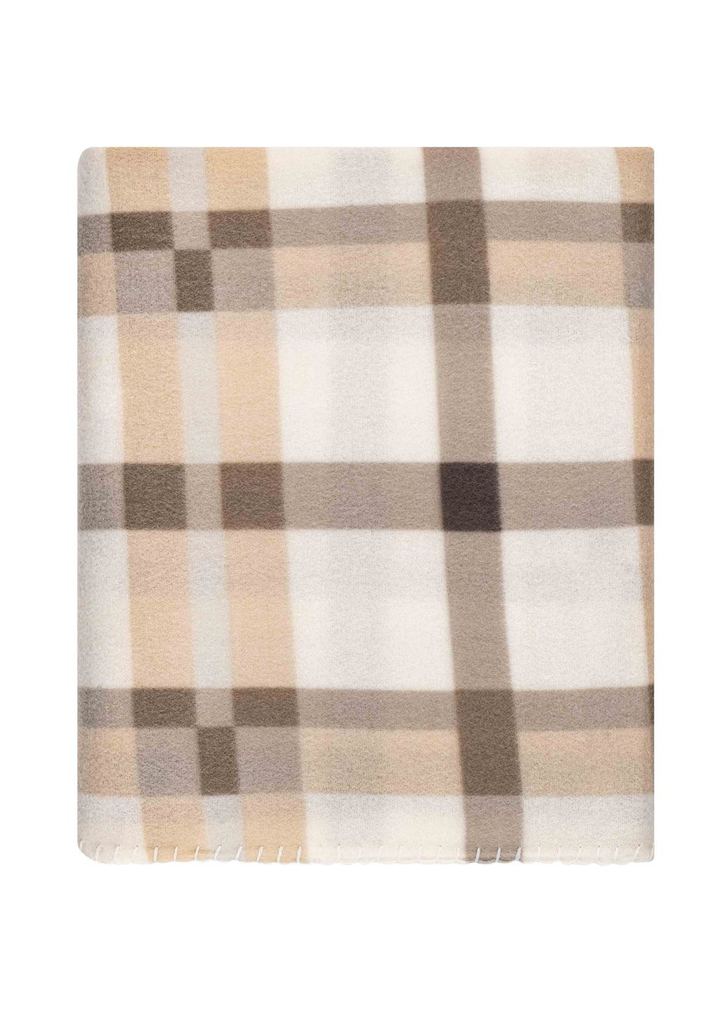 Плед Fleece, 130x160см, 100% полиэстер, клетка, бежевый ART0711PB Ardesto (306515678)