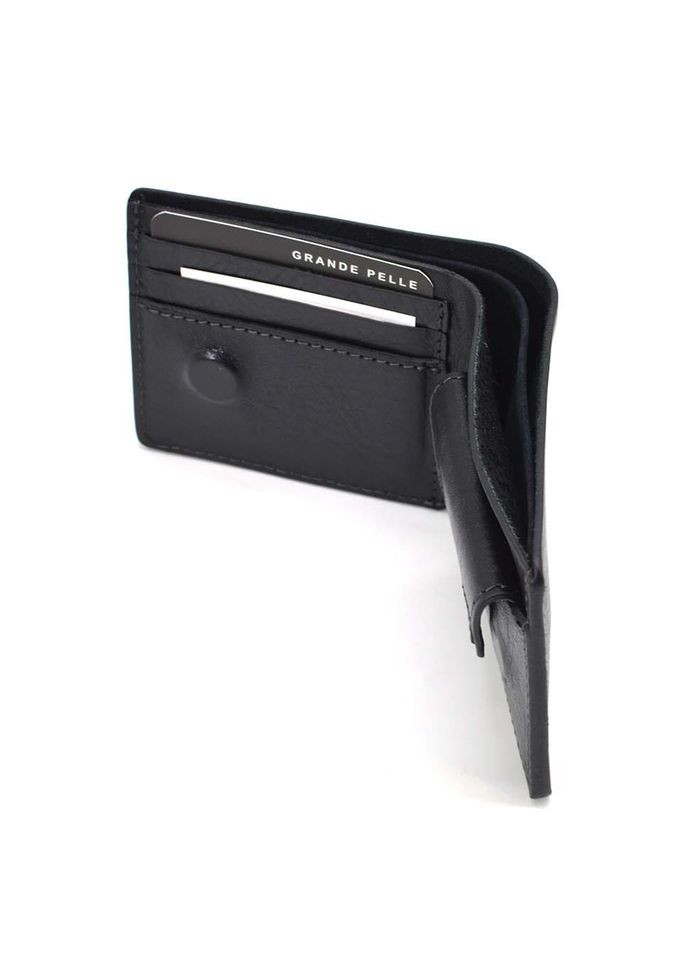 Портмоне мужское на магните 505610 GP, черного цвета Grande Pelle (329150427)