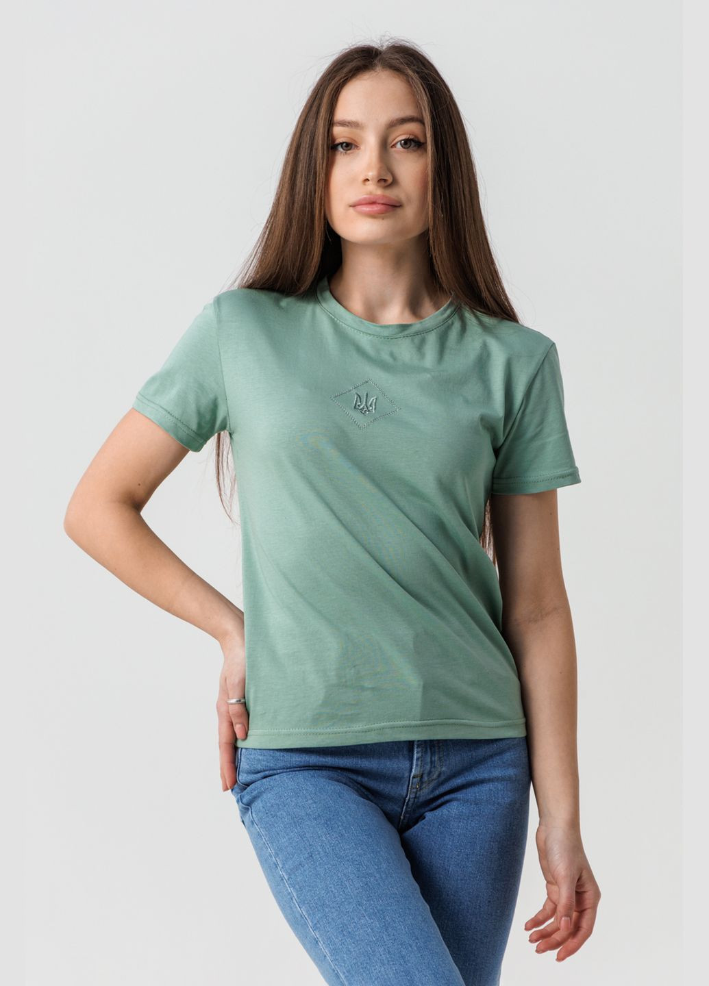 Зеленая летняя футболка LAWA
