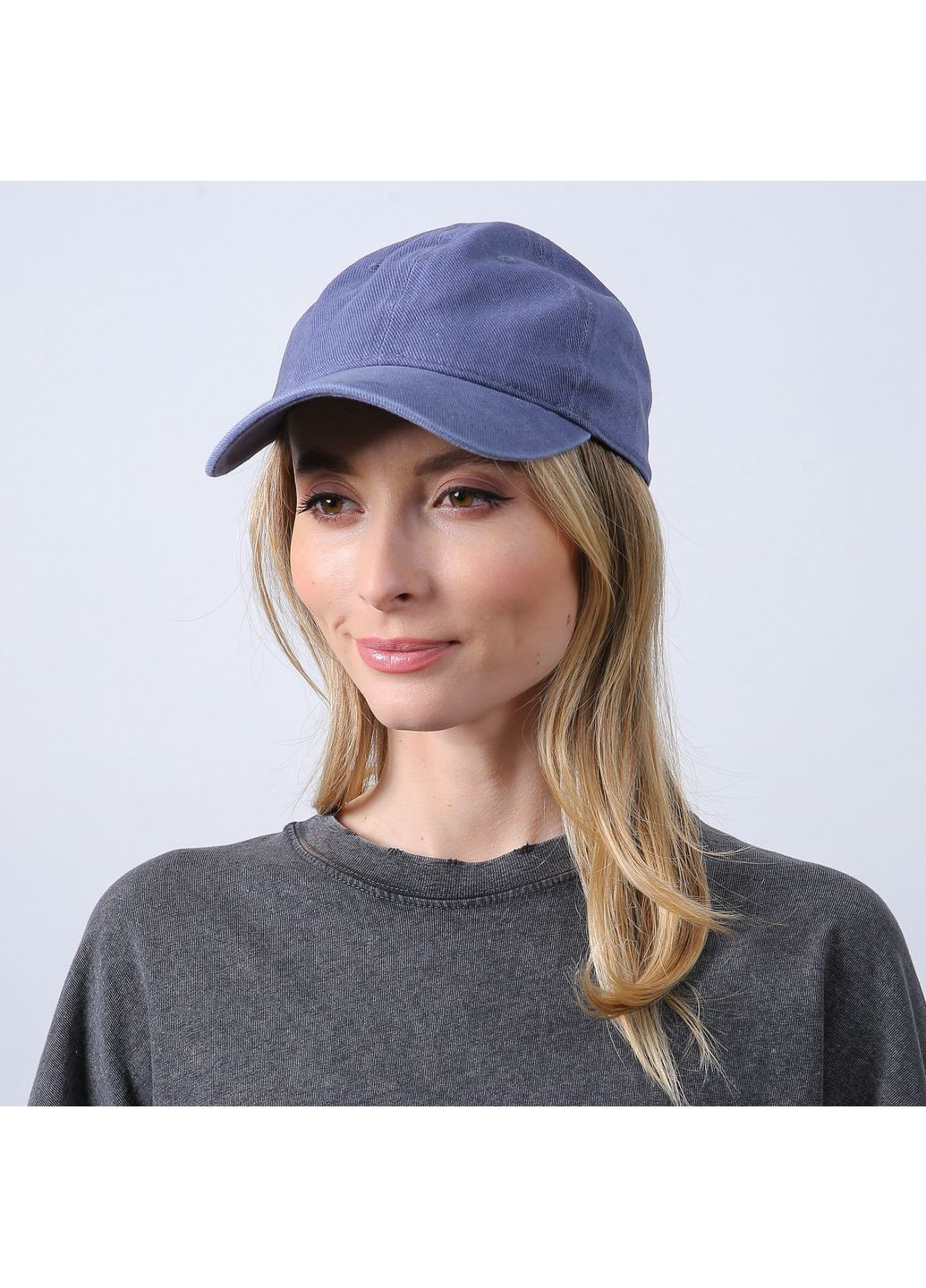 Бейсболка з регулятором жіноча джинс синя ЛАЦІО LuckyLOOK 760-196 (329750947)