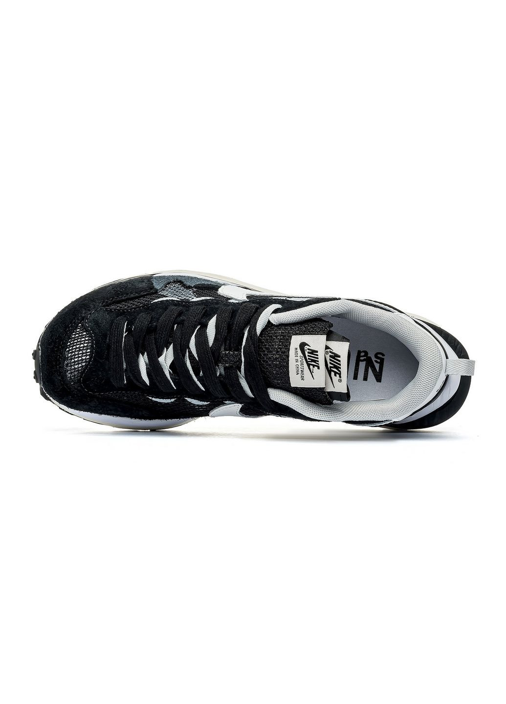 Цветные демисезонные кроссовки мужские black white, вьетнам Nike Vaporwaffle Sacai
