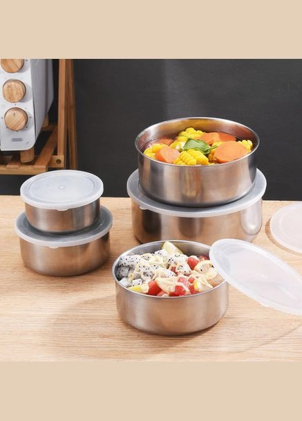 Набор пищевых контейнеров UN-1515 5 шт из нержавеющей стали Unique (364664837)