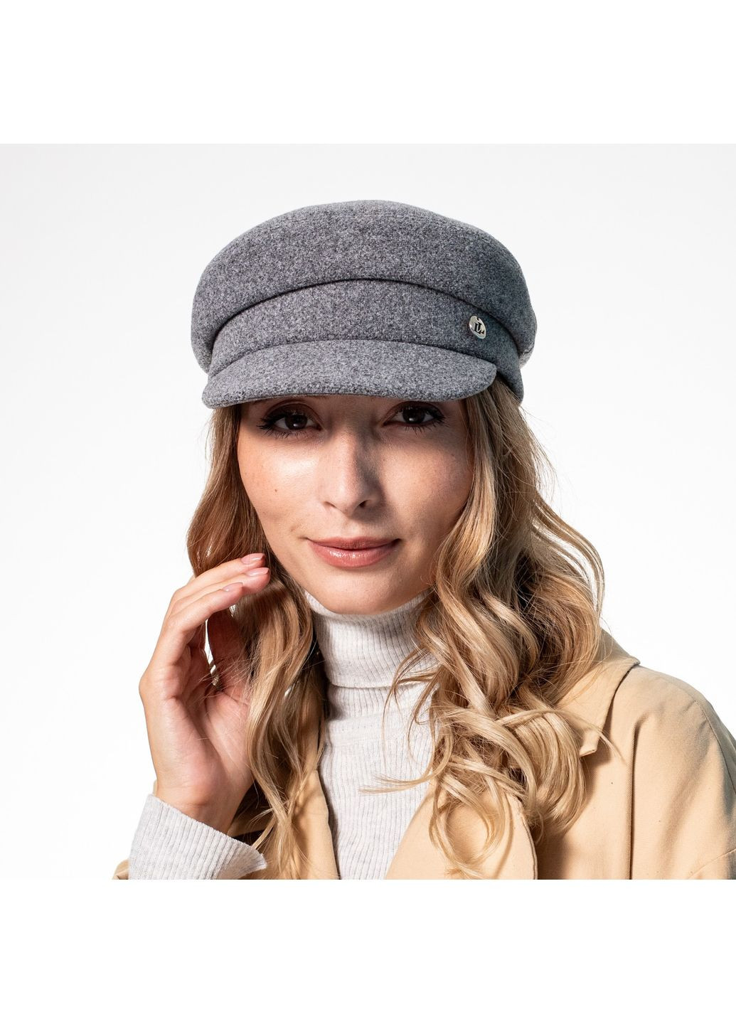 Кепка картуз жіноча кашемір сіра LEA LuckyLOOK 554-085 (322791929)