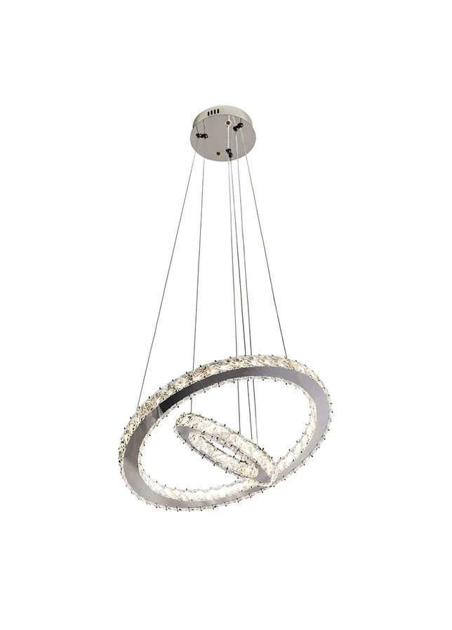 Люстра подвесная светодиодные кольца, хрустальная 802L7162 CH хром Levistella (386885723)