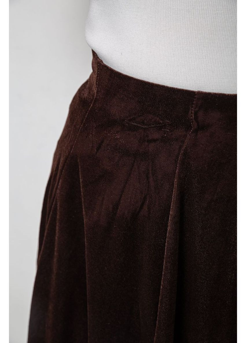 Коричневая юбка бархатная годе Sport Line