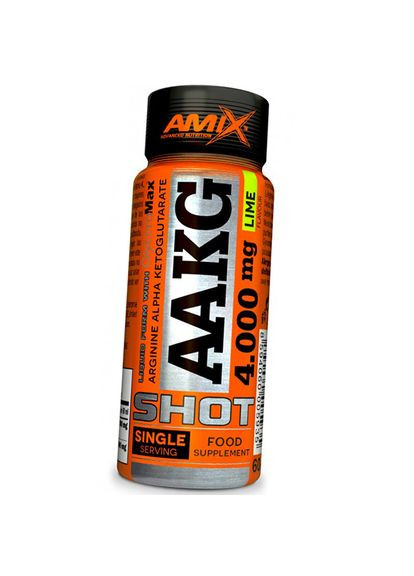 Альфакетоглутарат L-аргинин, AAKG Shot 4000, 60мл Лайм (27135008) Amix Nutrition (293255885)
