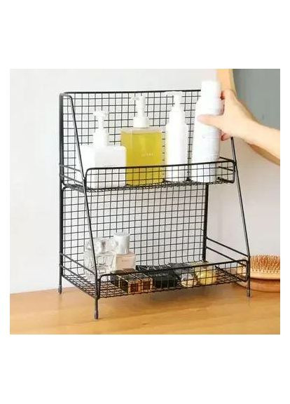 Сушарка для посуду (полиця) Raum, двоярусна, залізна, 30х15.5х34 см, чорна (RG-025b) Ringel (369965915)