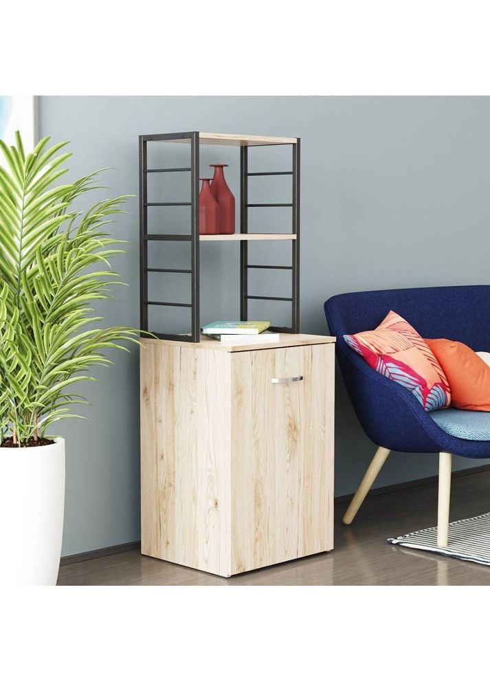 Стол-тумба трансформер Смарт 4/1 с этажеркой 1430x1450x500 Черный металл ДСП 16 мм (FRD-105124) Ferrum-decor (361944365)