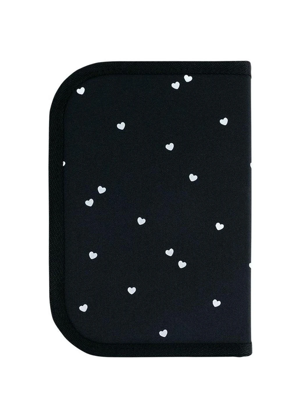 Пенал школьный 1 отделение, 2 отворота без наполнения Black&Silver К26-622-5 Kite (391062881)