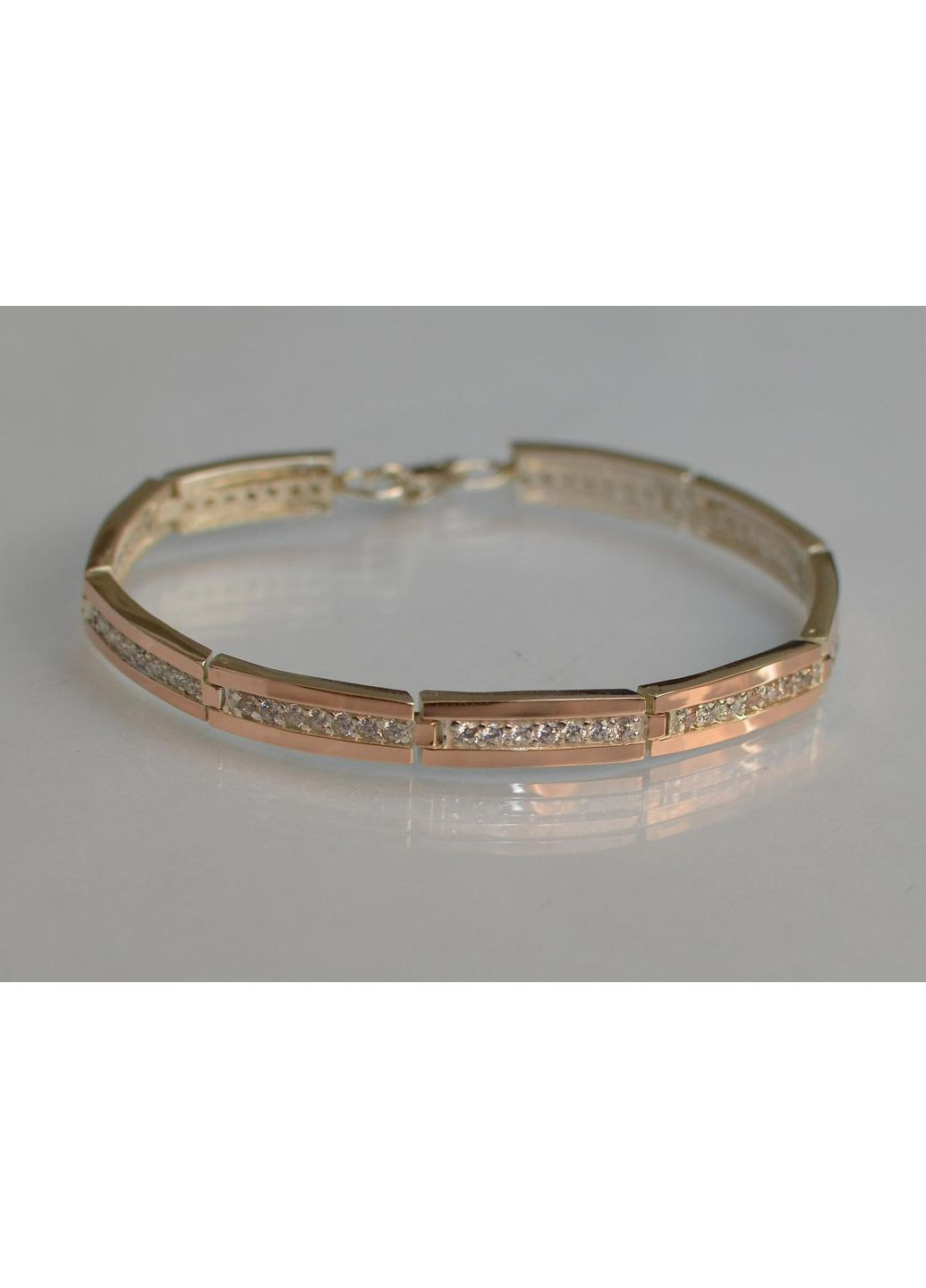 Срібний браслет з золотими напайками Silver Style (367112062)