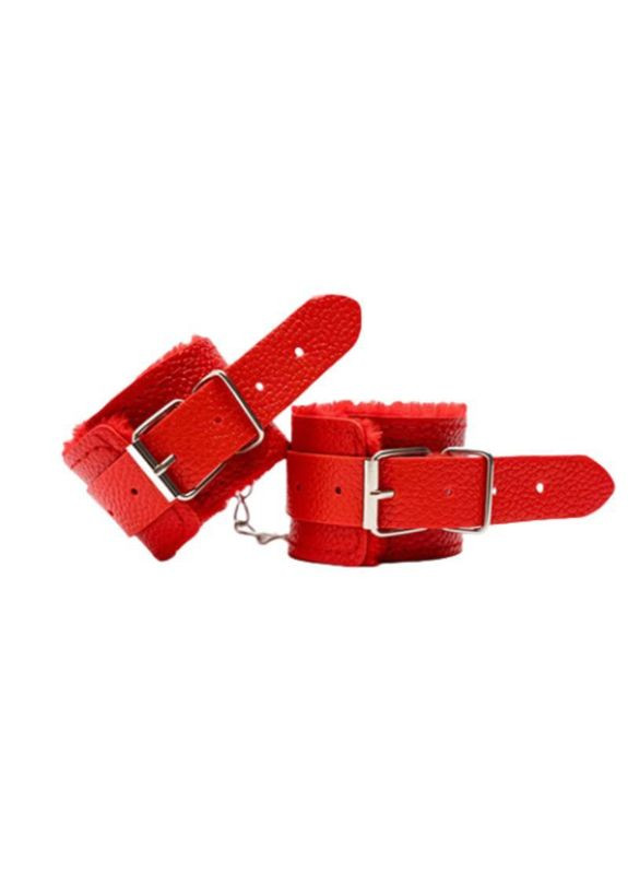 Мягкие наручники с мехом для ролевых игр BDSM Красный (2104618300) No Brand (322817418)