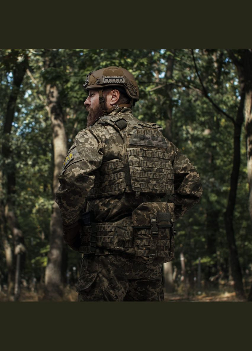 Бронежилет 3 уровня NIJ (PRO). Вес 3.5 кг. Полиэтиленовые плиты PGD-LW+ SAPI 1.5 кг. Пиксель (мм-14) Ukrarmor (333721887)