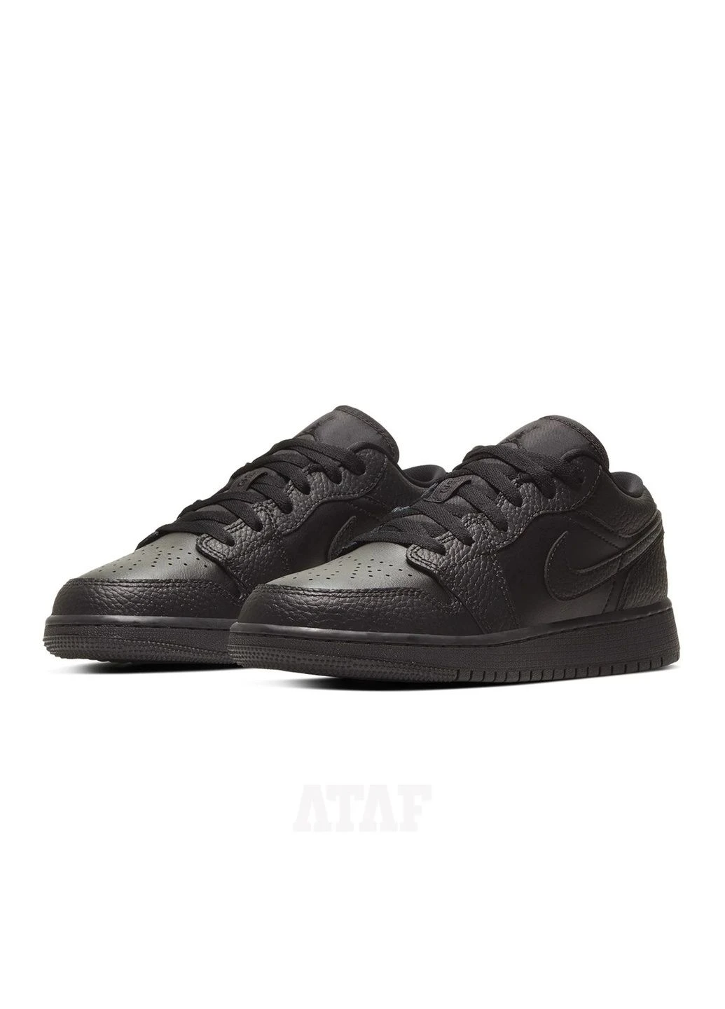 Кроссовки детские Air Jordan 1 Gs Low Triple Black 553560-091 Nike чёрные (391225911)