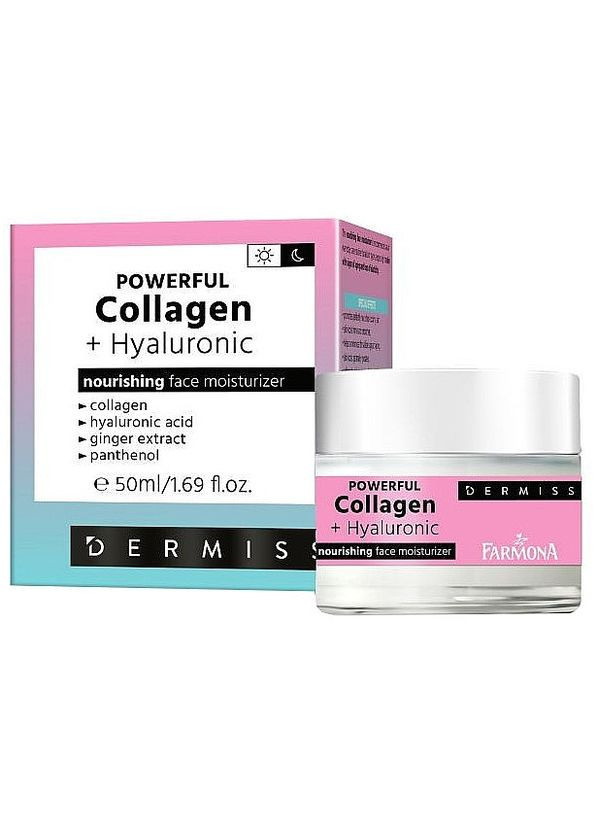 Питательный крем с гиалуроновой кислотой и коллагеном Dermiss Powerful Collagen + Hyaluronic 50ml (1236914-133967) Farmona (368630439)