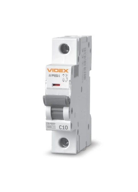 Автоматичний вимикач (VF-RS6-AV1C10) Videx RS6 RESIST 1п 10А 6кА С (361110385)
