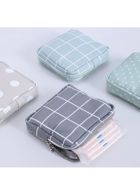 Карман-органайзер для средств личной гигиены, текстильная косметичка для хранения прокладок и тампонов (серая) China (366875121)