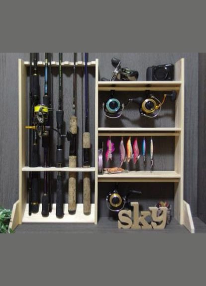 Органайзер для удочек из дерева Бурлин 5 бланже (РЫБ-505001) No Brand (328911119)