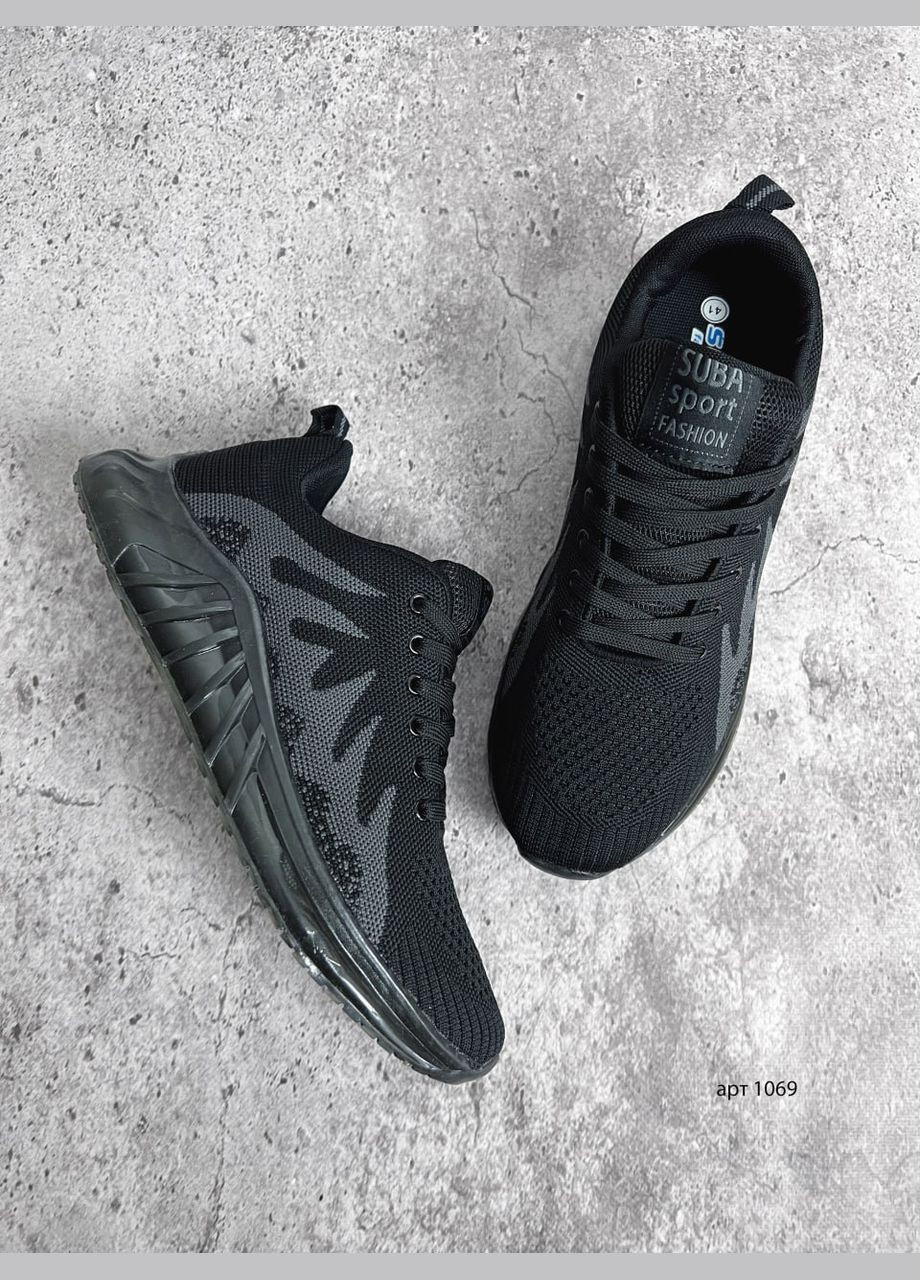 Чорні Осінні кросівки чоловічі suba fire black No Brand