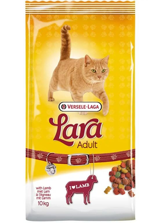 Сухой корм для активных котов со вкусом ягненка 10 кг 409985 Lara (266274242)