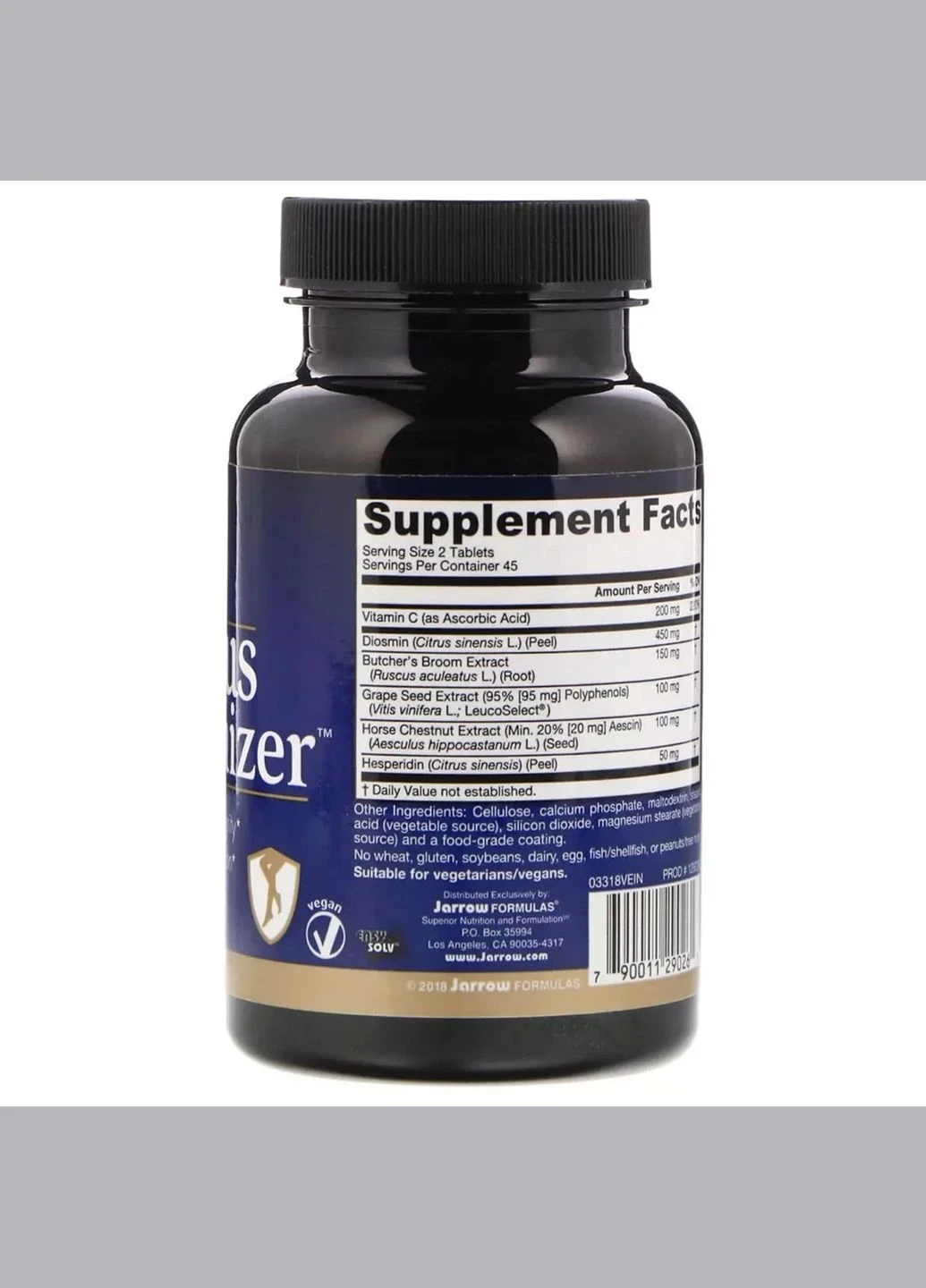 Комплекс від Варикозу, Венозний Оптимізатор, Venous Optimizer,, 90 таблеток Jarrow Formulas (292005680)