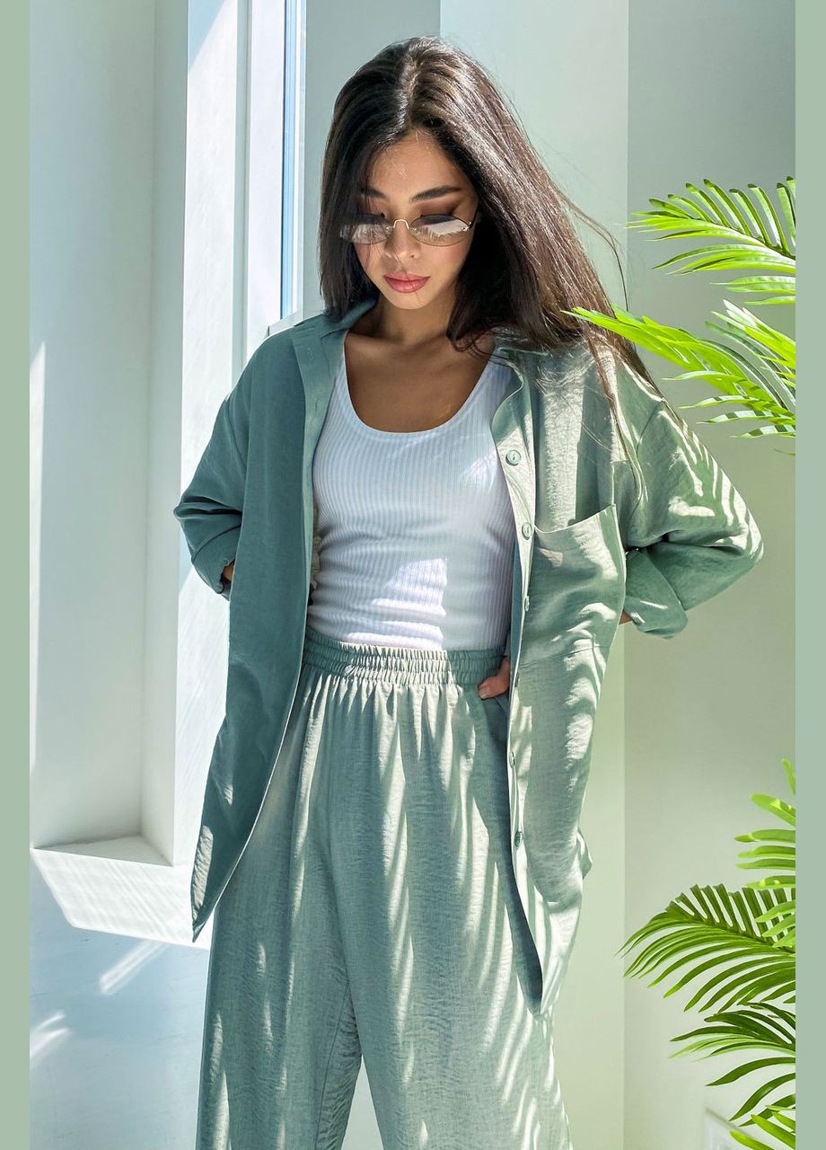 Женский брючный костюм. Зеленый Seventeen (340477006)