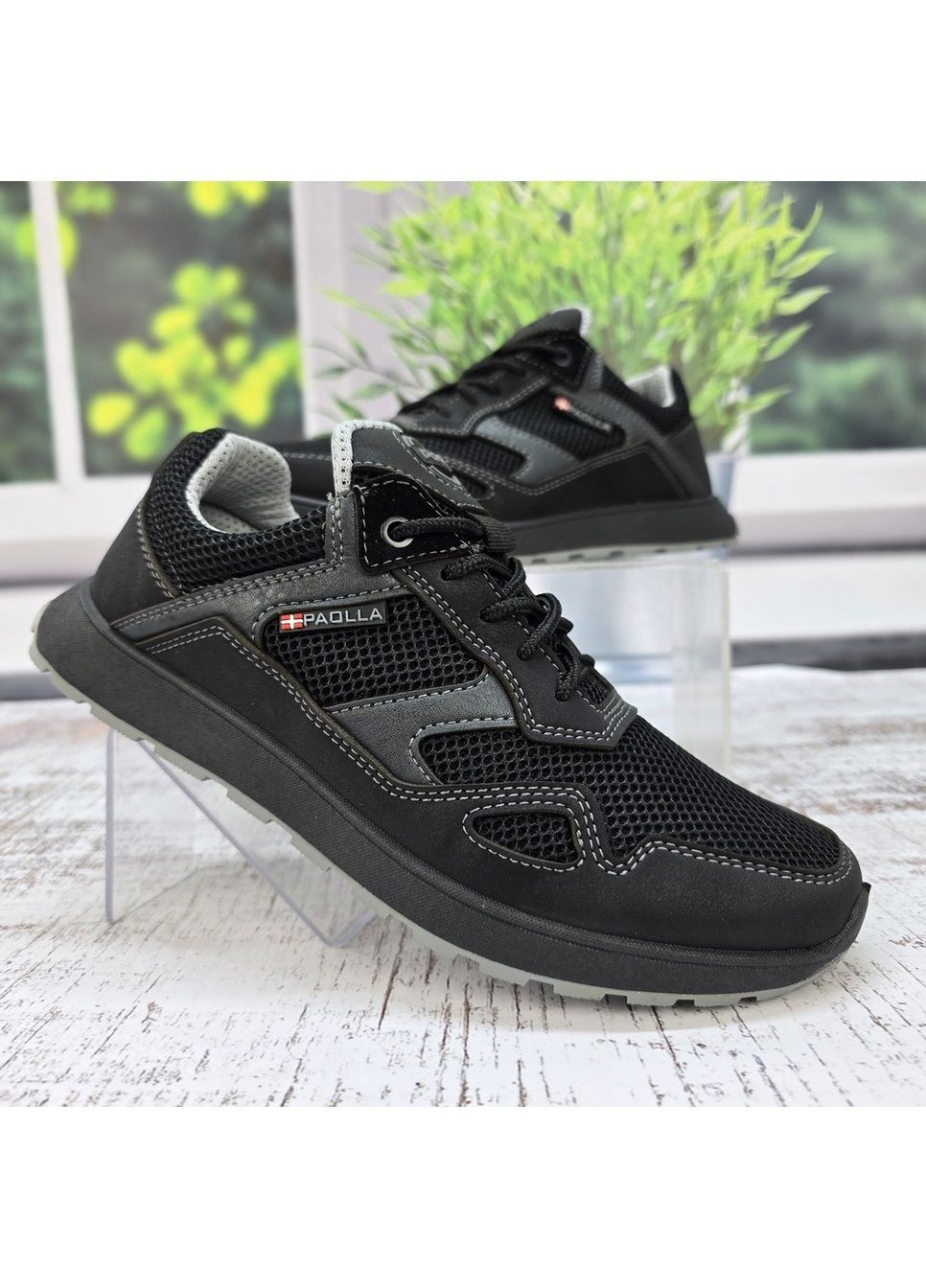 Чорні Осінні кросівки чоловічі Paolla